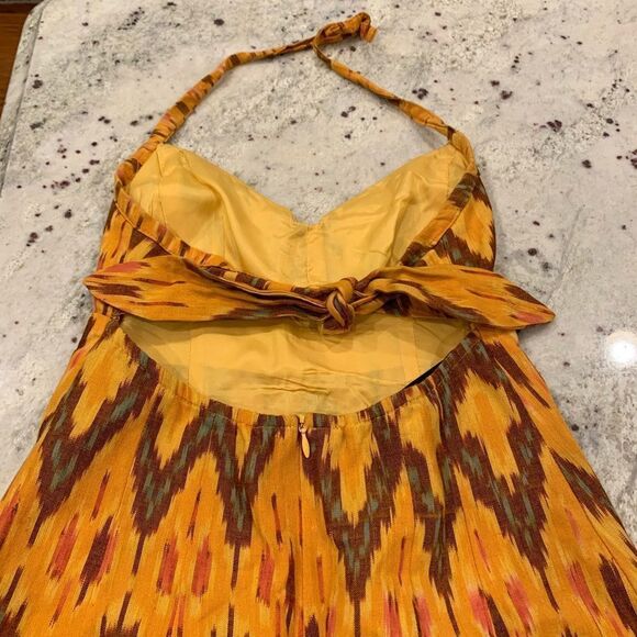 Nanette Lepore Wild West Ikat Halter Dress sz 0 - Picture 7 of 8